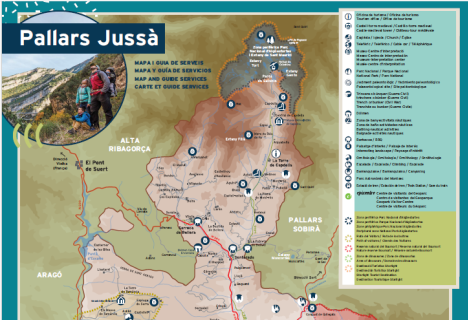Mapa -guia serveis turístics del Pallars Jussà 2023